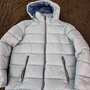 Brand New Men's Guess Sky Blue Puffer Jacket Never Worn